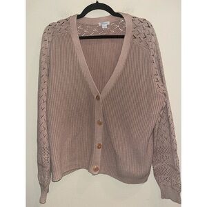 Sundance Tan V Neck‎ Oversized Sweater Size Large